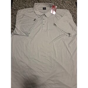 Wilson Staff Mens Grey White Striped Golf Polo Shirt Short Sleeve Size 3XL NEW